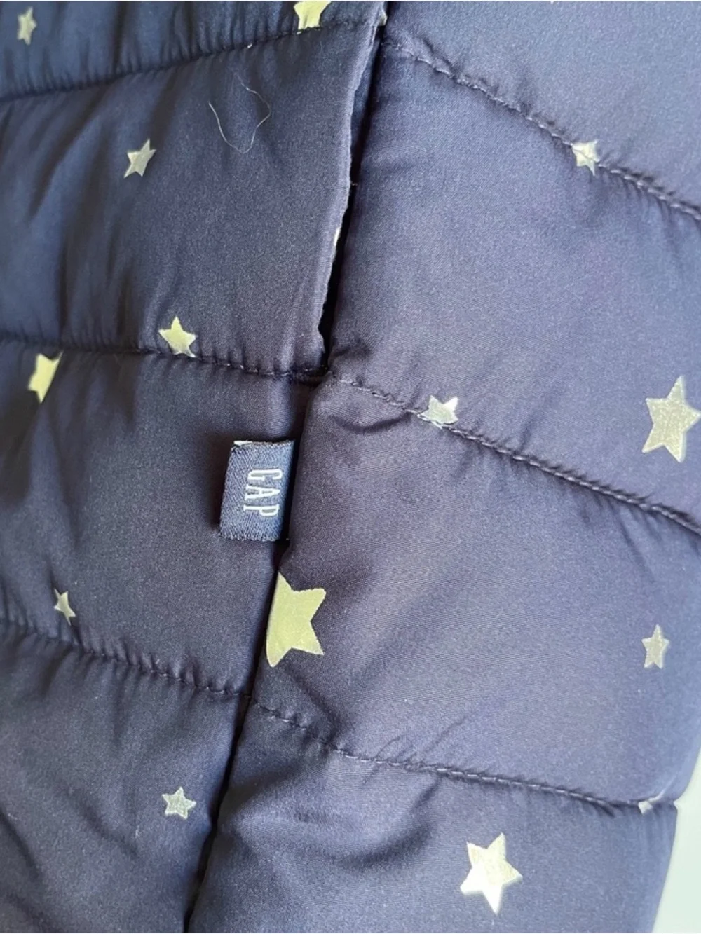 GAP Kids Star-Print Hooded cold control Puffer Jacket - Navy sz XXL